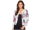 Joules Skye Printed Basic Cardigan (silver Harvest Floral) Women's Sweater