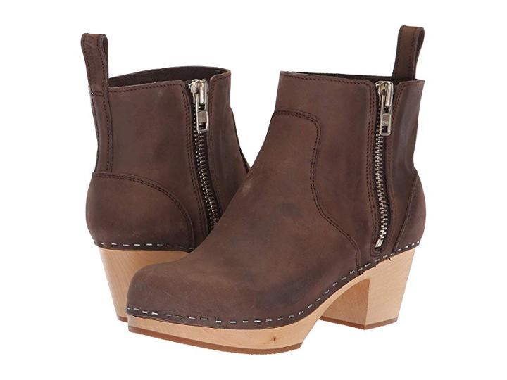Swedish Hasbeens Zip It Emy (chocolate Nubuck) Women's Zip Boots