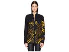 Versace Jeans Long Sleeve Printed Button Up (nero) Women's Long Sleeve Button Up