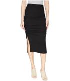 Lamade Gathered Midi Skirt (black) Women's Skirt