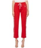 The Kooples Jogging Trousers With Double Ecru Hoops (red) Women's Casual Pants