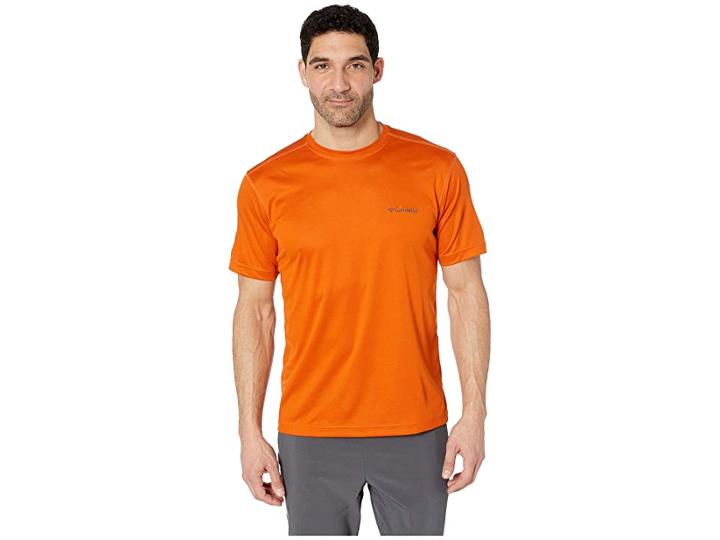 Columbia Meeker Peaktm Short Sleeve Crew (desert Sun) Men's Short Sleeve Pullover
