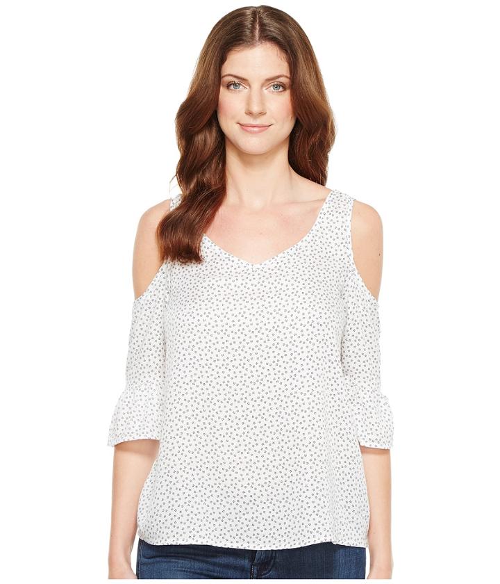 U.s. Polo Assn. Open Shoulder Blouse (optic White) Women's Blouse