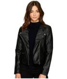 Jack By Bb Dakota Louis Drapey Soft Pu Cropped Jacket (black) Women's Coat