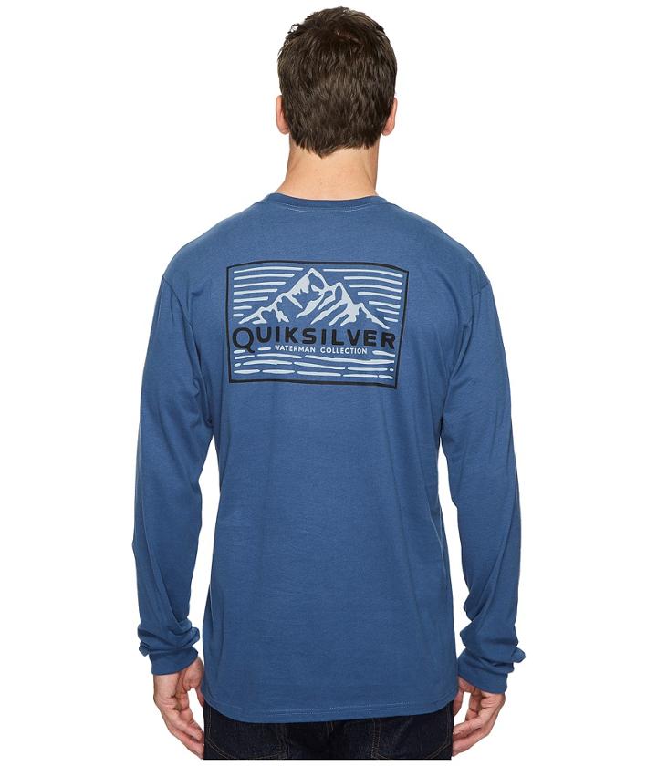 Quiksilver Waterman Waterman's Delight Long Sleeve Tee (dark Denim) Men's T Shirt