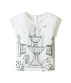 Dolce & Gabbana Kids Botanical Garden Fountain T-shirt (toddler/little Kids) (white Print) Girl's T Shirt