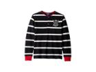 Polo Ralph Lauren Kids Striped Cotton Mesh Henley (big Kids) (polo Black Multi) Boy's Clothing
