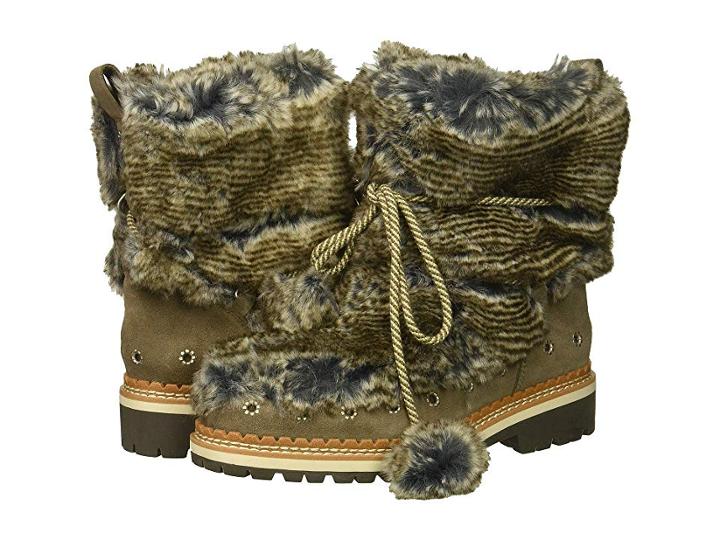 Sam Edelman Blanche (grey Multi/flint Grey Alpine Fur/velutto Suede Leather) Women's Shoes