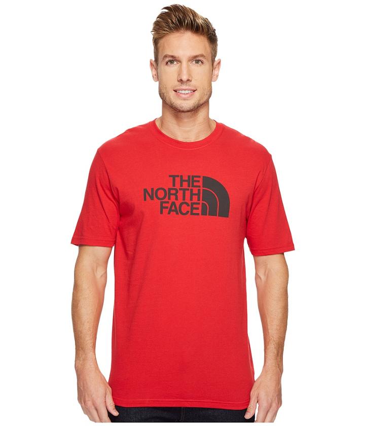 The North Face Short Sleeve 1/2 Dome Tee (tnf Red/asphalt Grey) Men's T Shirt