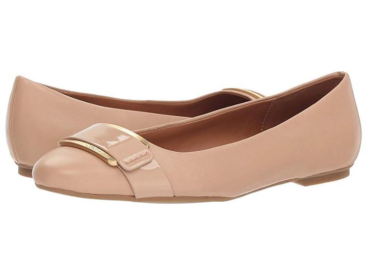 Calvin Klein Oneta (desert Sand Nappa/patent Smooth) Women's Shoes