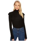 Joe's Jeans Turtleneck Top (black Cat) Women's Long Sleeve Pullover