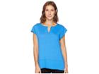 Fresh Produce Vintage Split-neck Tee (atlantic Blue) Women's T Shirt