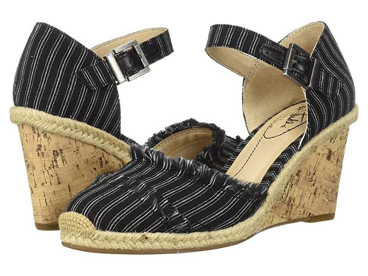 Lifestride Leena (black/white) Women's Wedge Shoes