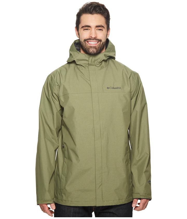 Columbia Big Tall Diablo Creek Rain Jacket (mosstone) Men's Coat
