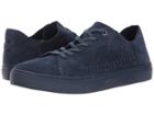 Toms Lenox Sneaker (navy Monochrome Deconstructed Suede/woven Panel) Women's Lace Up Casual Shoes