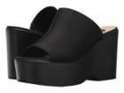 Nine West Tomo 40th Anniversary Platform Slide Sandal (black Fabric) Women's Wedge Shoes