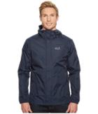 Jack Wolfskin Cloudburst Jacket (night Blue) Men's Coat
