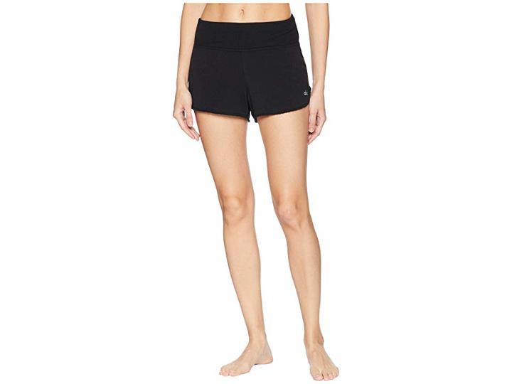 Alo Border Shorts (black) Women's Shorts