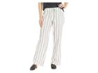 Per Se 31 Linen Drawstring (black/cream) Women's Casual Pants