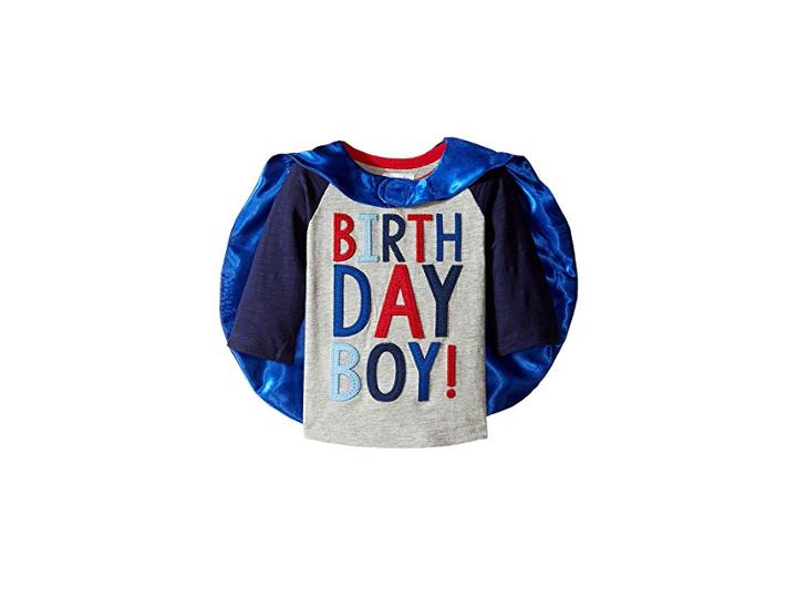 Mud Pie 2 Birthday Boy Cape T-shirt (toddler) (blue) Boy's T Shirt