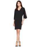 Lauren Ralph Lauren Stretch Jersey Shift Dress (polo Black) Women's Dress