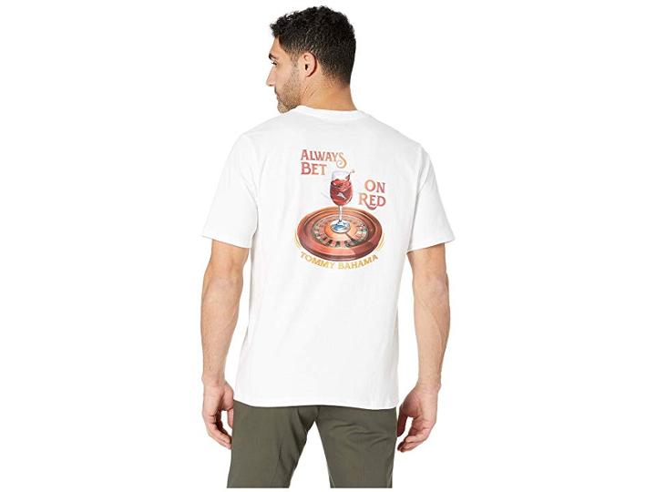 Tommy Bahama Always Bet On Red Tee (white) Men's T Shirt