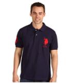 U.s. Polo Assn. Solid Polo With Big Pony (classic Navy) Men's Short Sleeve Pullover