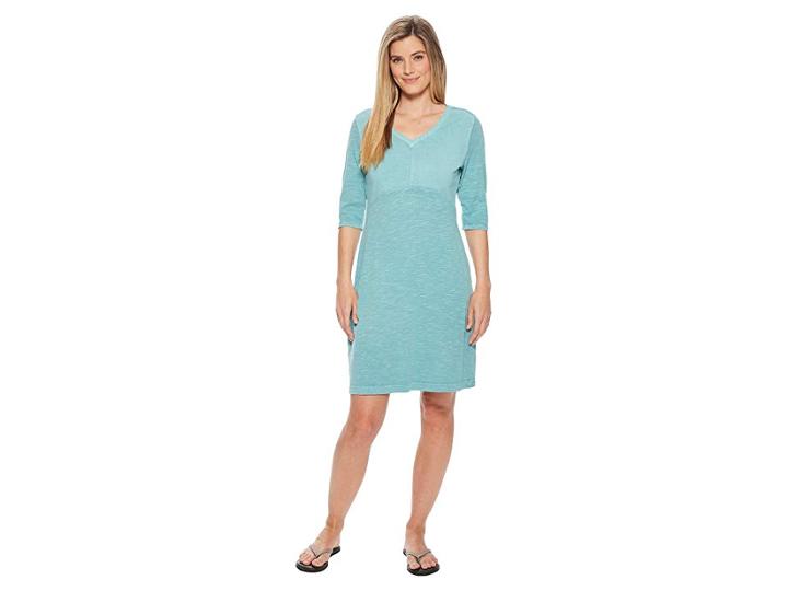 Woolrich First Forks Convertible Sleeve Dress (aqua Sky) Women's Dress