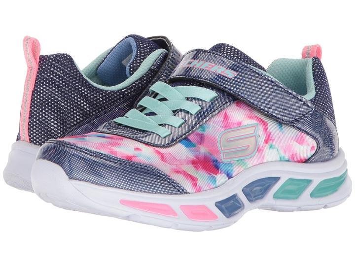 Skechers Kids Litebeams 10921l Lights (little Kid/big Kid) (navy/multi) Girl's Shoes