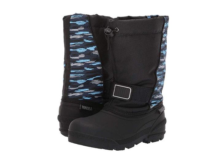 Tundra Boots Kids Boulder (little Kid/big Kid) (navy Multi) Boys Shoes