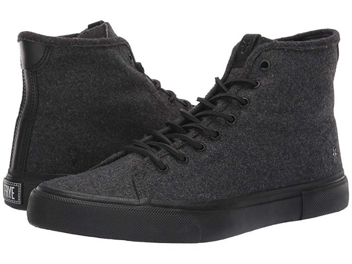 Frye Ludlow High (charcoal Wool) Men's Lace Up Casual Shoes