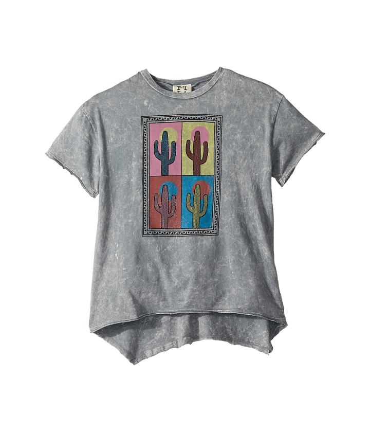 People's Project La Kids Warhol Cactus Tee (big Kids) (grey Wash) Girl's T Shirt