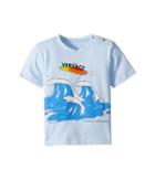 Versace Kids Short Sleeve Wave Graphic T-shirt (infant) (light Blue) Boy's T Shirt