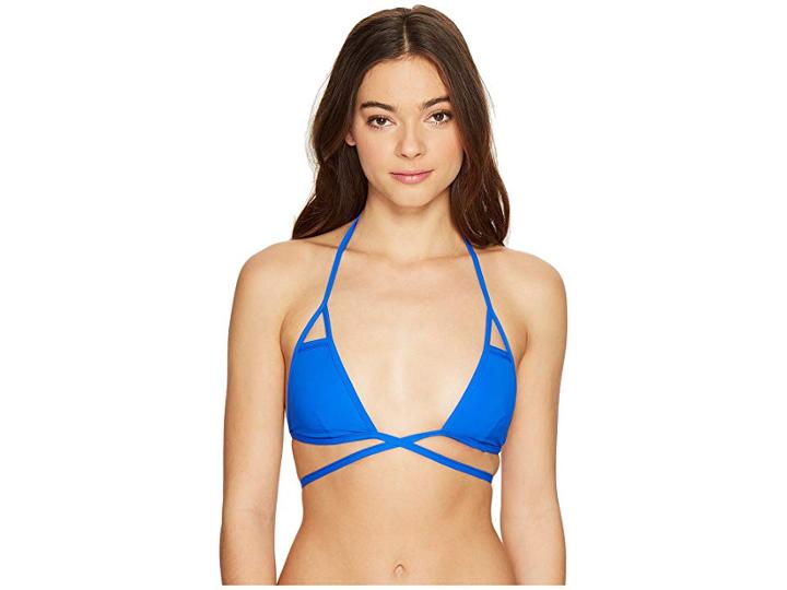 Vitamin A Swimwear Serra Keyhole Wrap Top (eco Soft Azure) Women's Swimwear