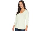 Mod-o-doc Slub Jersey 3/4 Sleeve Scoop Neck Tee (honeydew) Women's T Shirt