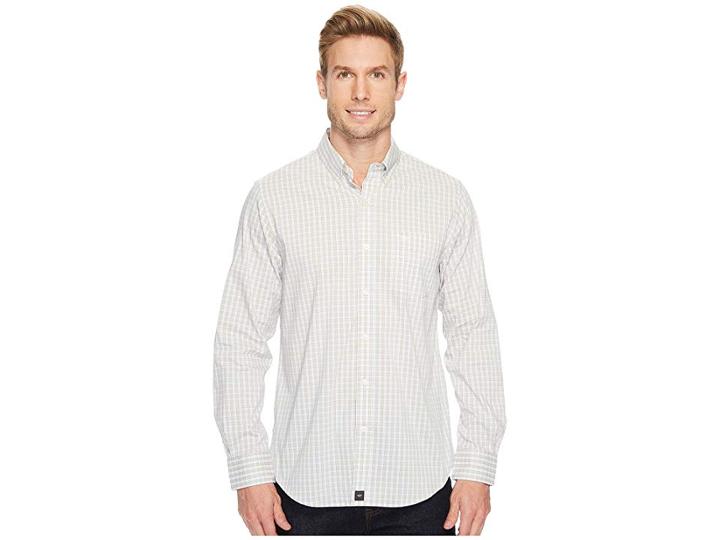 Dockers Long Sleeve Stretch Woven Shirt (natural) Men's Clothing