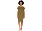 Eileen Fisher Bateau Neck Cap Sleeve Dress (olive) Women's Dress
