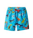 Hatley Kids Roaring T-rex Swim Trunks (toddler/little Kids/big Kids) (blue) Boy's Swimwear