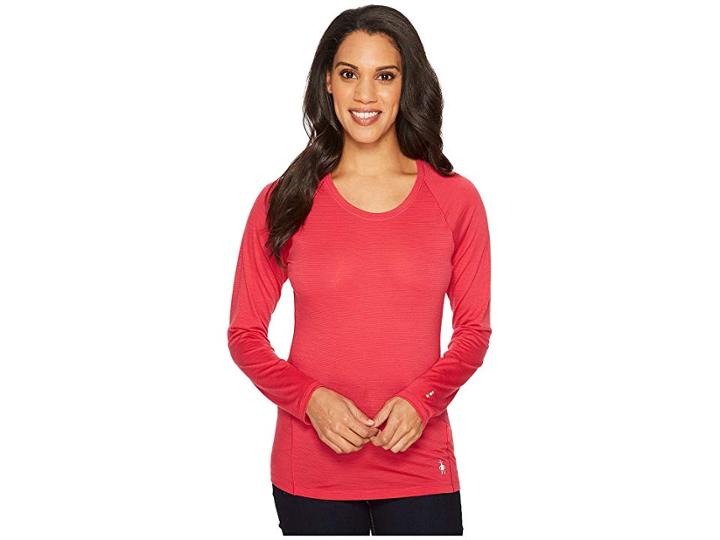 Smartwool Merino 150 Baselayer Pattern Long Sleeve (potion Pink) Women's Clothing