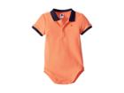 Janie And Jack Pique Polo Bodysuit (infant) (orange) Boy's Jumpsuit & Rompers One Piece