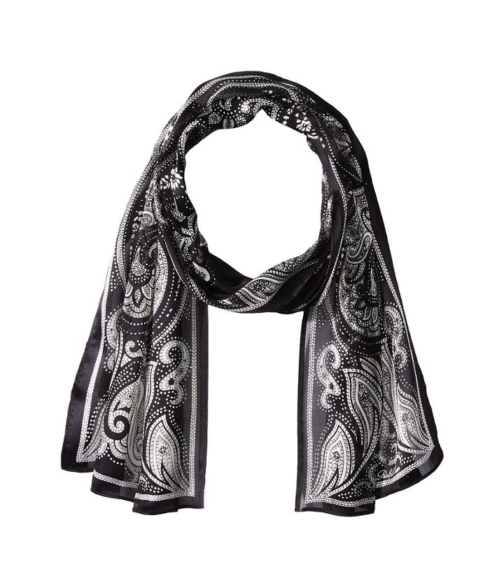 Lauren Ralph Lauren Miruna Silk Oblong Scarf (black) Scarves