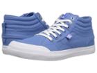 Dc Kids Evan Hi Tx (little Kid/big Kid) (blue/white) Girls Shoes