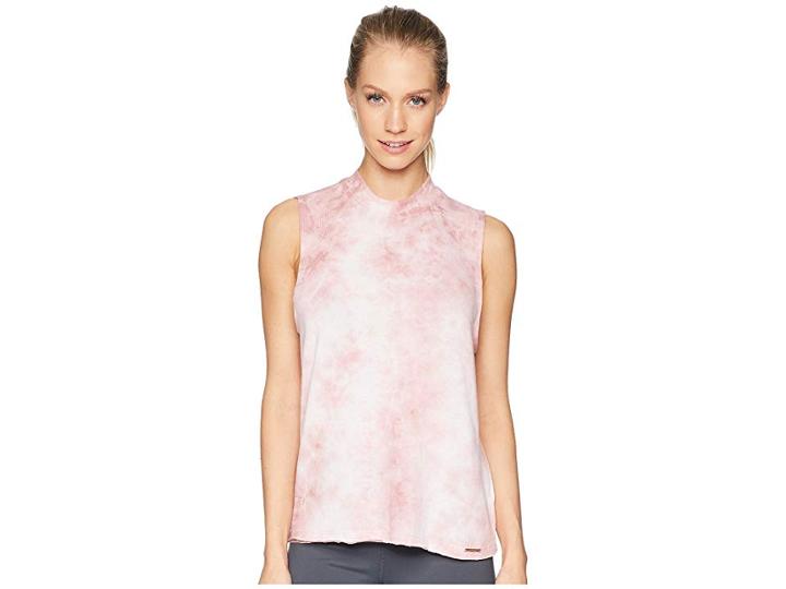 Spiritual Gangster Rebel Mock Neck Muscle Tank Top (dusty Rose) Women's Sleeveless