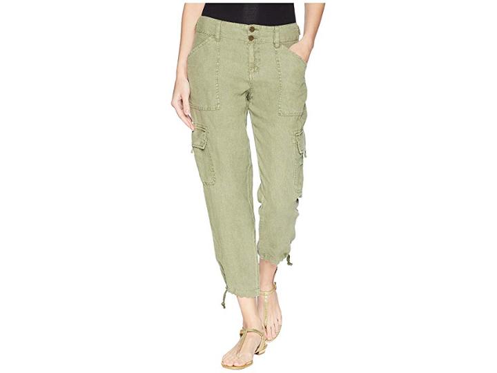 Sanctuary Terrain Linen Crop Pants (washed Cadet) Women's Casual Pants