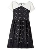 Us Angels Cap Sleeve Cut Out With A Full Skirt (big Kids) (black) Girl's Dress