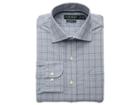 Lauren Ralph Lauren Classic Fit No-iron Plaid Warren Dress Shirt (blue Slate/wine Multi) Men's Long Sleeve Button Up