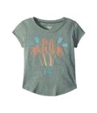 Roxy Kids Tribal Palm Fashion Crew Top (toddler/little Kids/big Kids) (olive) Girl's T Shirt
