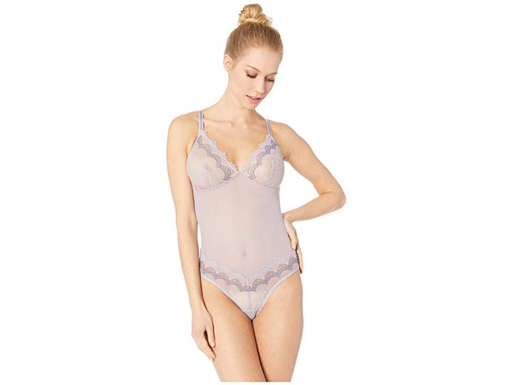 B.tempt'd Wink Worthy Bodysuit (lavender Aura) Women's Jumpsuit & Rompers One Piece