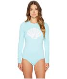 Letarte Shell Rashguard (aquamarine) Women's Swimwear