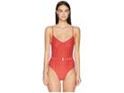 Onia Weworewhat X Onia Danielle One-piece (burnt Red Polka Dots) Women's Swimsuits One Piece